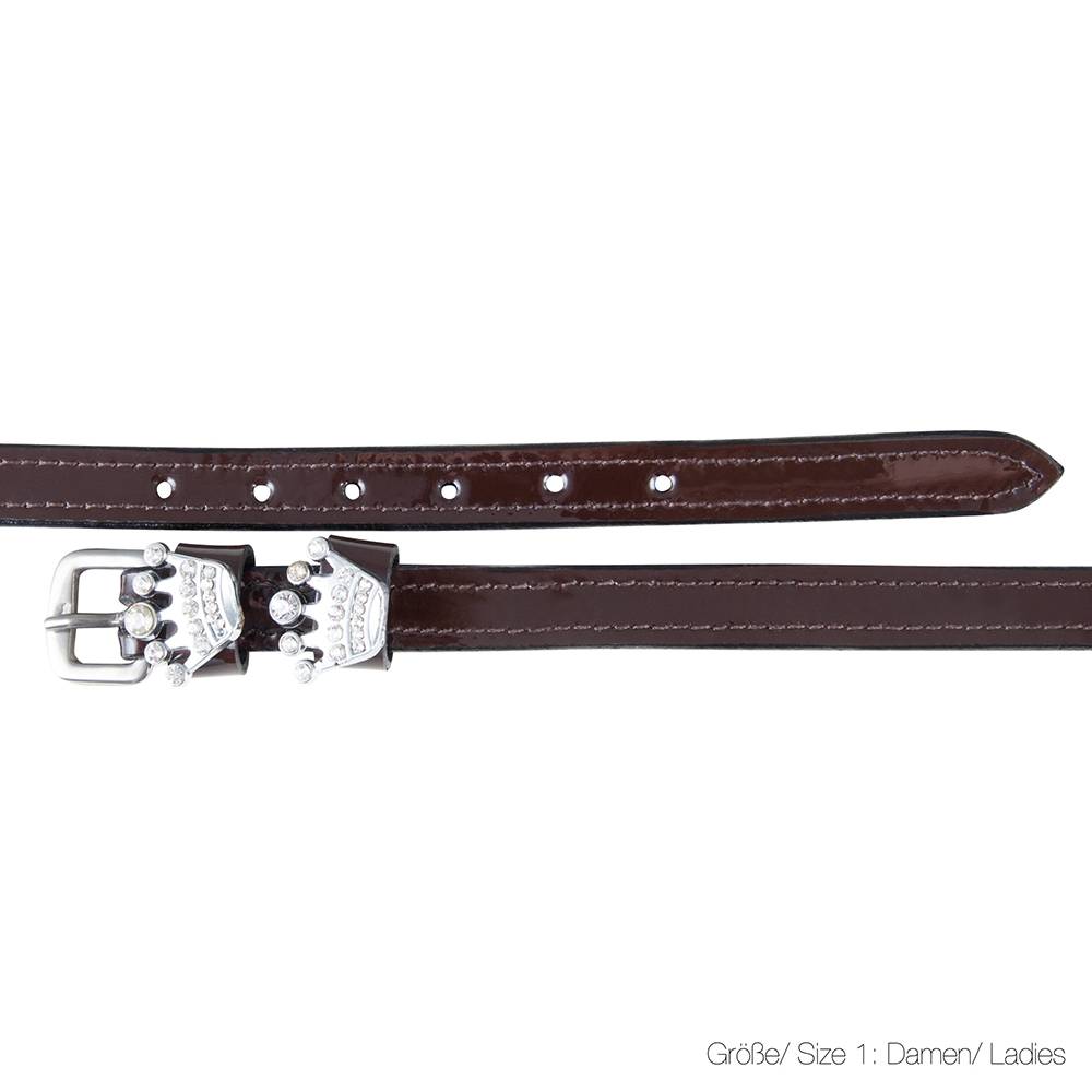 PFIFF 102919 Lackleder-Sporenriemen "Jewels" mit Strass MENGENANGEBOT
