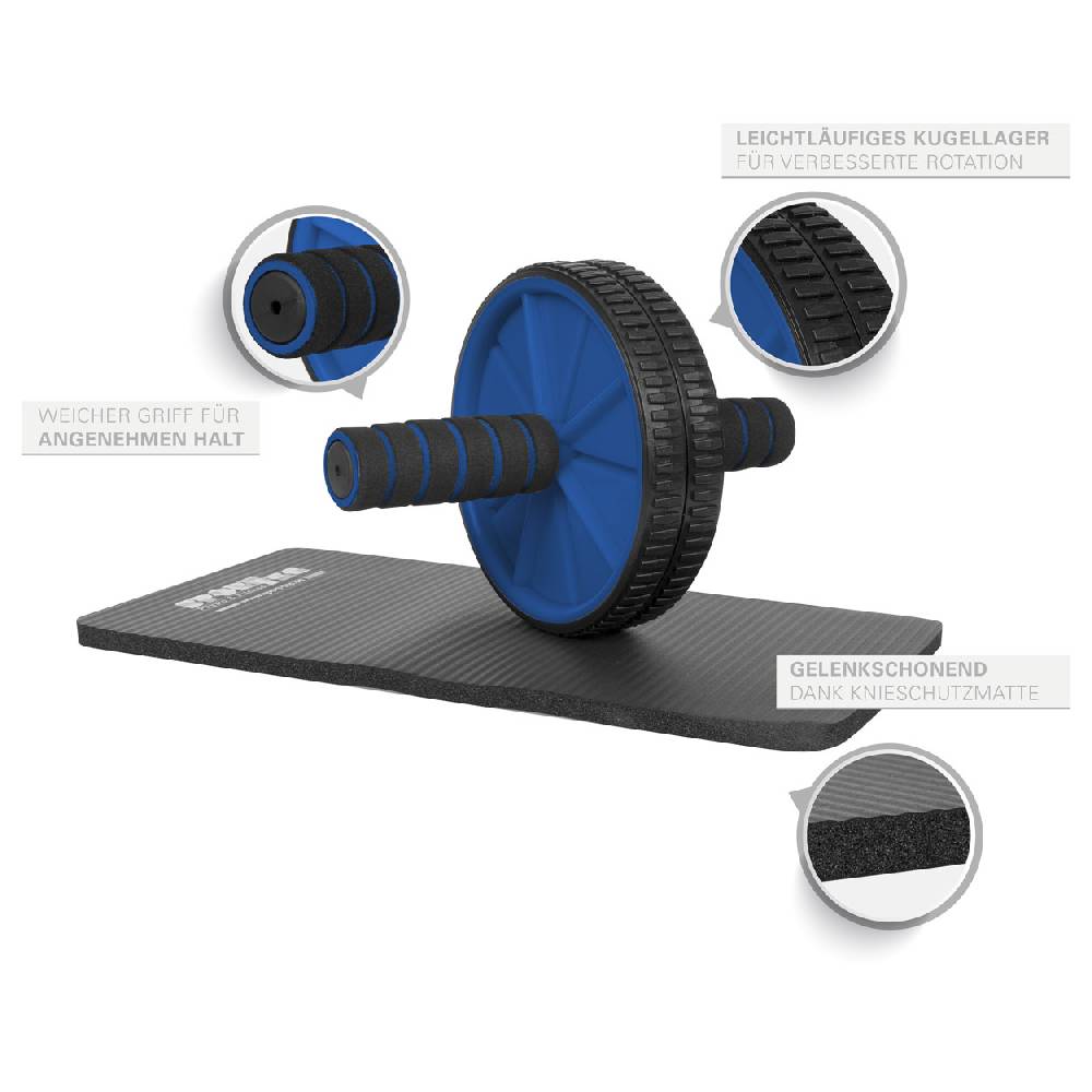 Sport Tec Sport-Tec Bauchtrainer Ab Wheel inkl. Kniematte Saisonschlussverkauf