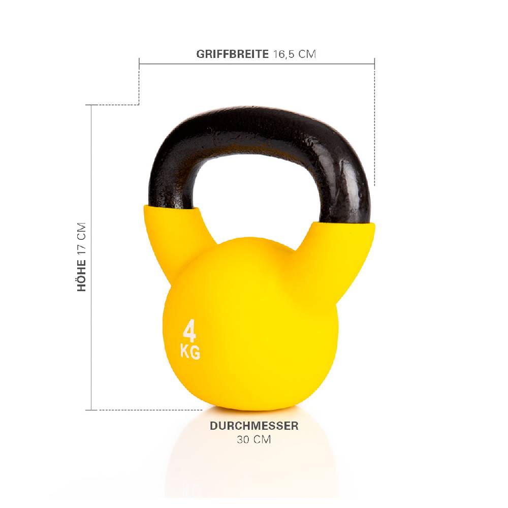 Sport Tec Kettlebell, 4 kg, gelb Exklusive Angebote