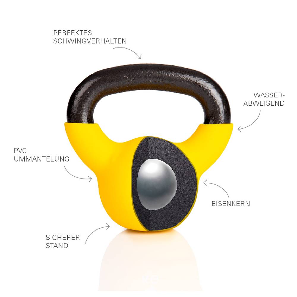 Sport Tec Kettlebell, 4 kg, gelb Exklusive Angebote