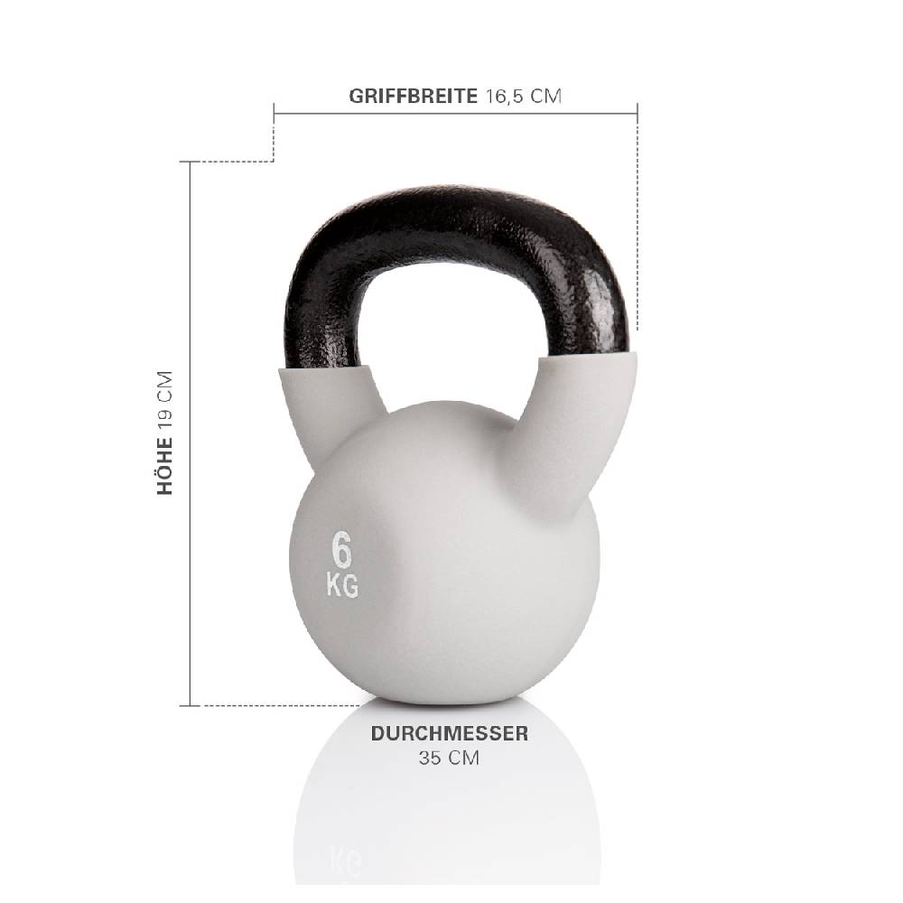 Sport Tec Kettlebell, 6 kg, grau Blitzangebot