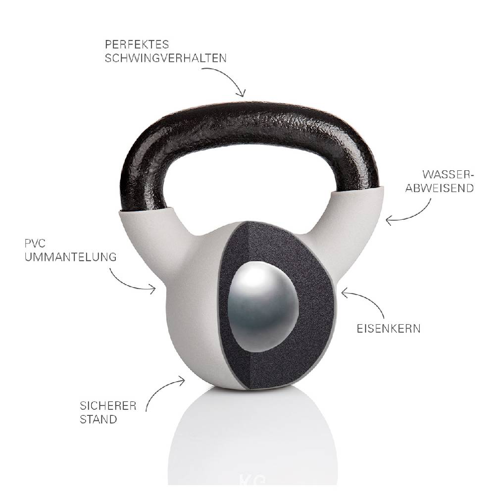 Sport Tec Kettlebell, 6 kg, grau Blitzangebot