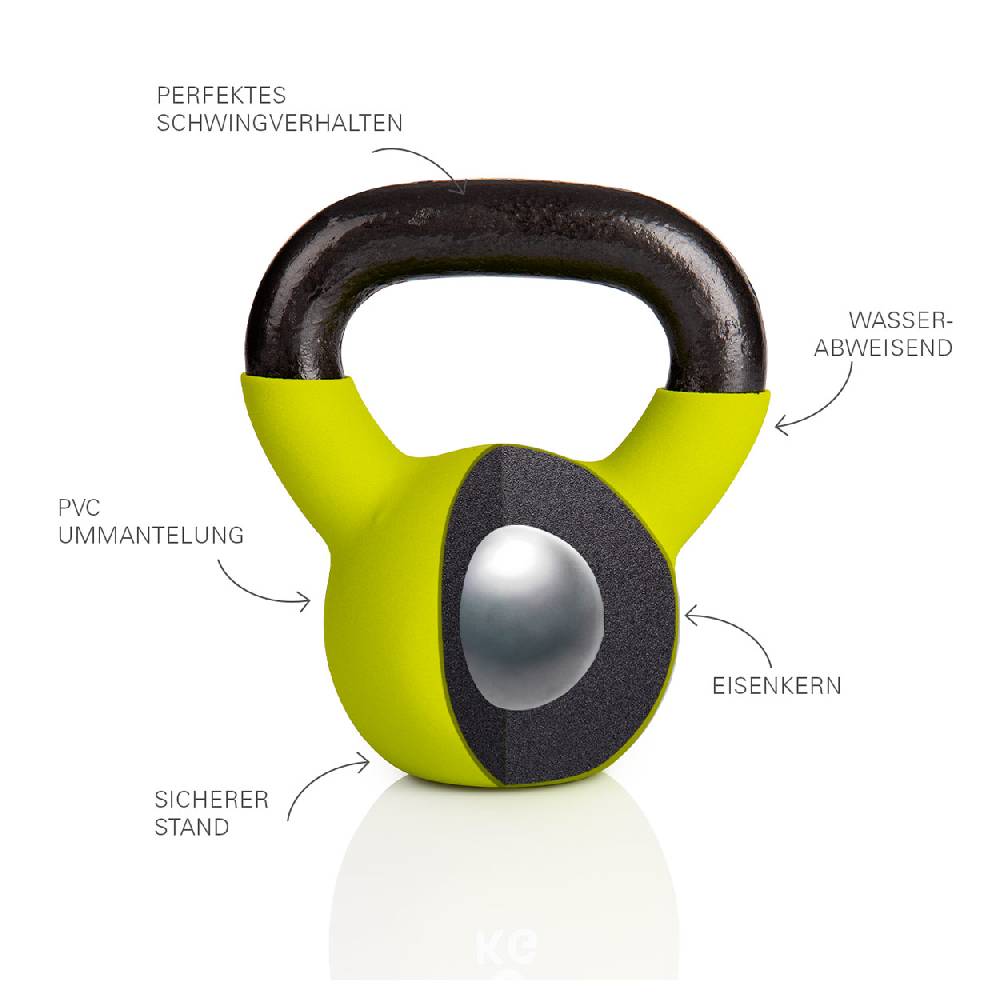 Sport Tec Kettlebell, 8 kg, grün Große Rabatte