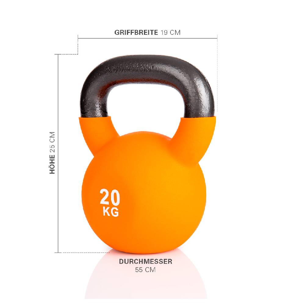 Sport Tec Kettlebell, 20 kg, orange Räumungsverkauf