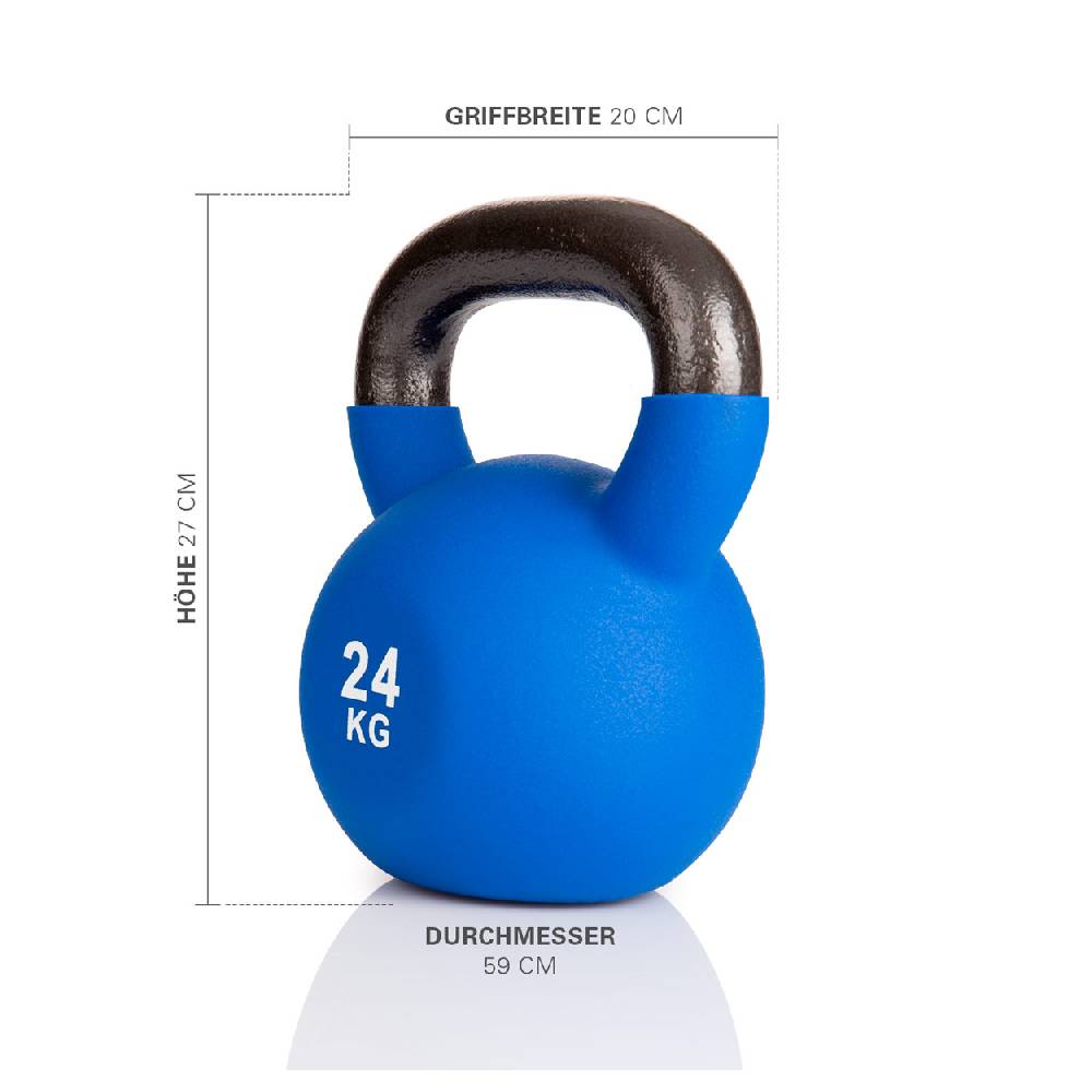 Sport Tec Kettlebell, 24 kg, blau Kauf eins, bekomm eins gratis