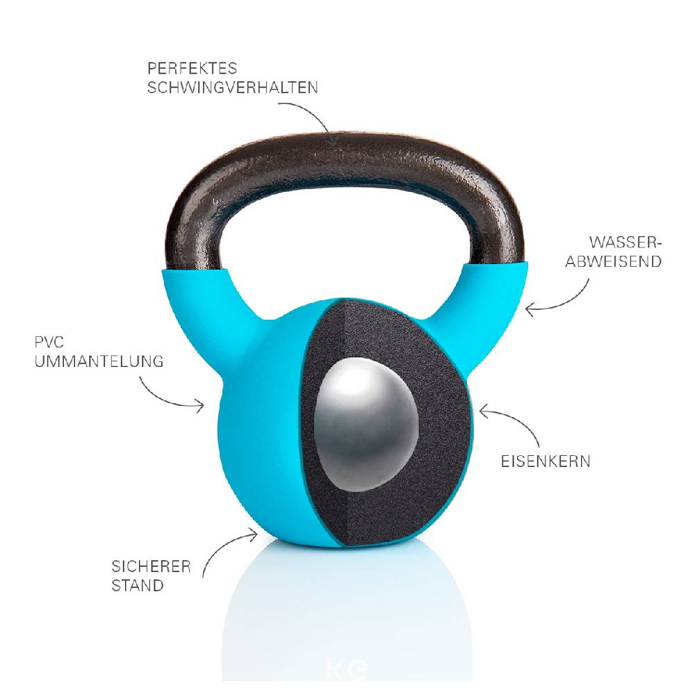 Sport Tec Sport-Tec Kettlebell-Set 9-tlg., 4-24 kg inkl. Ablage Super Sparpreis