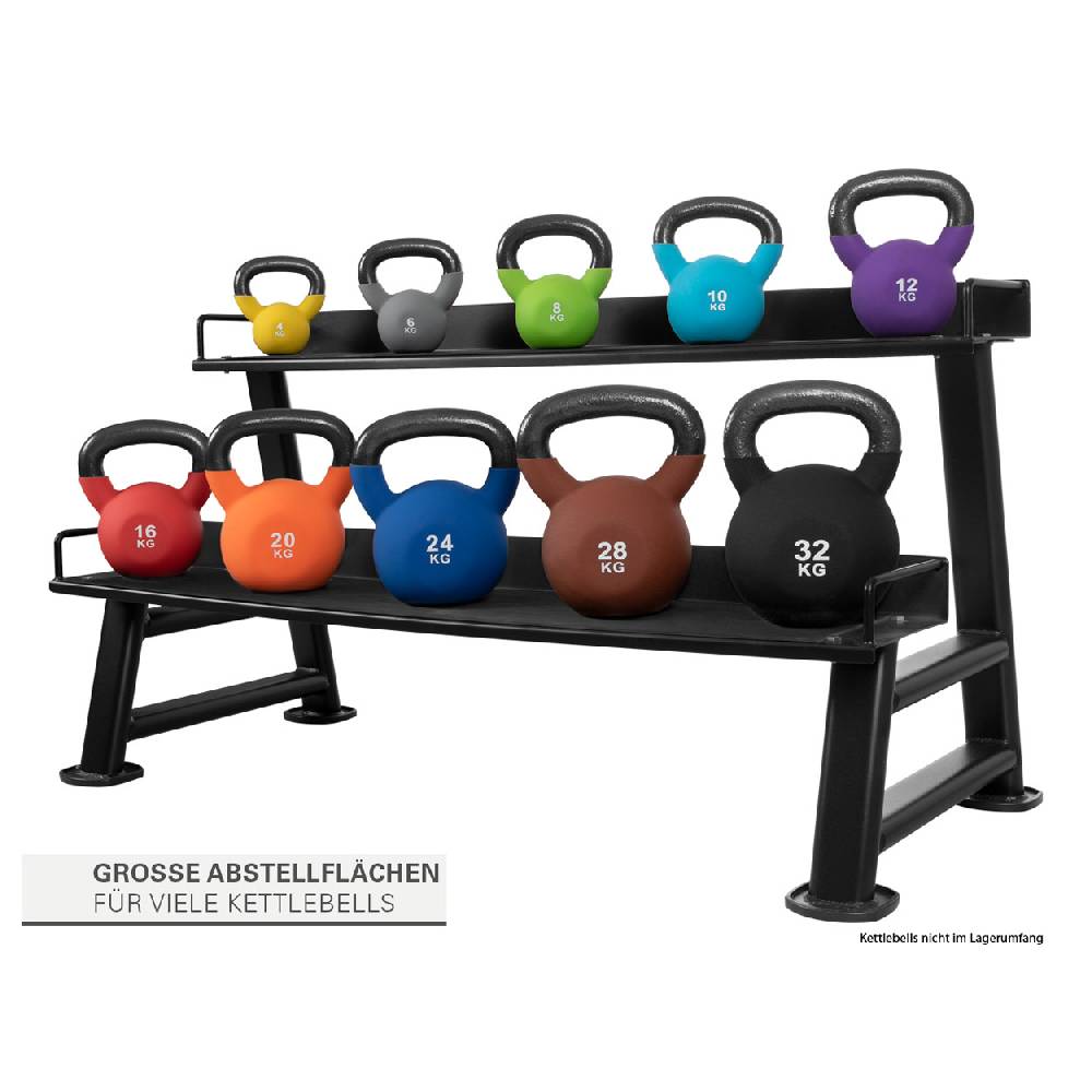 Sport Tec Kettlebell-Ständer mit 2 Ablagen, LxBxH 139x63x74 cm Kostenlose Rückgabe