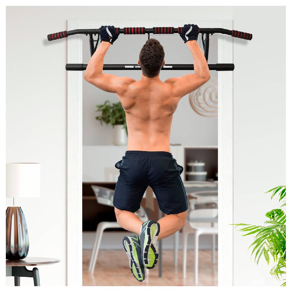 Sport Tec Sport-Tec Türreck Klimmzugstange klappbar, 117x28 cm, inkl. 2 Power Ropes + 2 Karabinerhaken Riesige Ersparnisse
