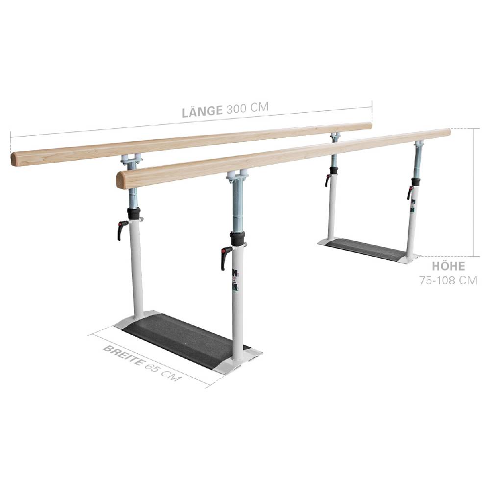 Sport Tec Gehbarren Standard, Holmenlänge 3 m Holme aus Holz Schlussverkauf