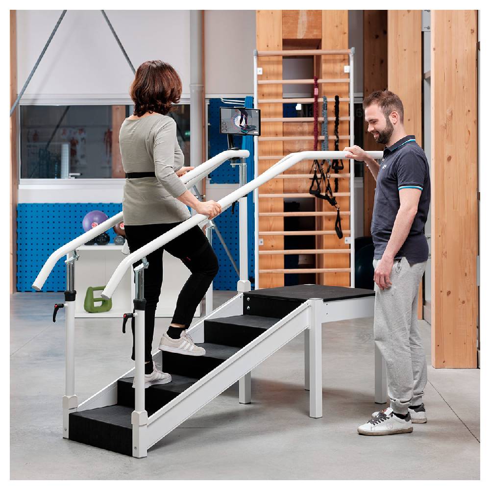 Sport Tec Übungstreppe mit verstellbarem Handlauf, Single Ausführung Black Friday