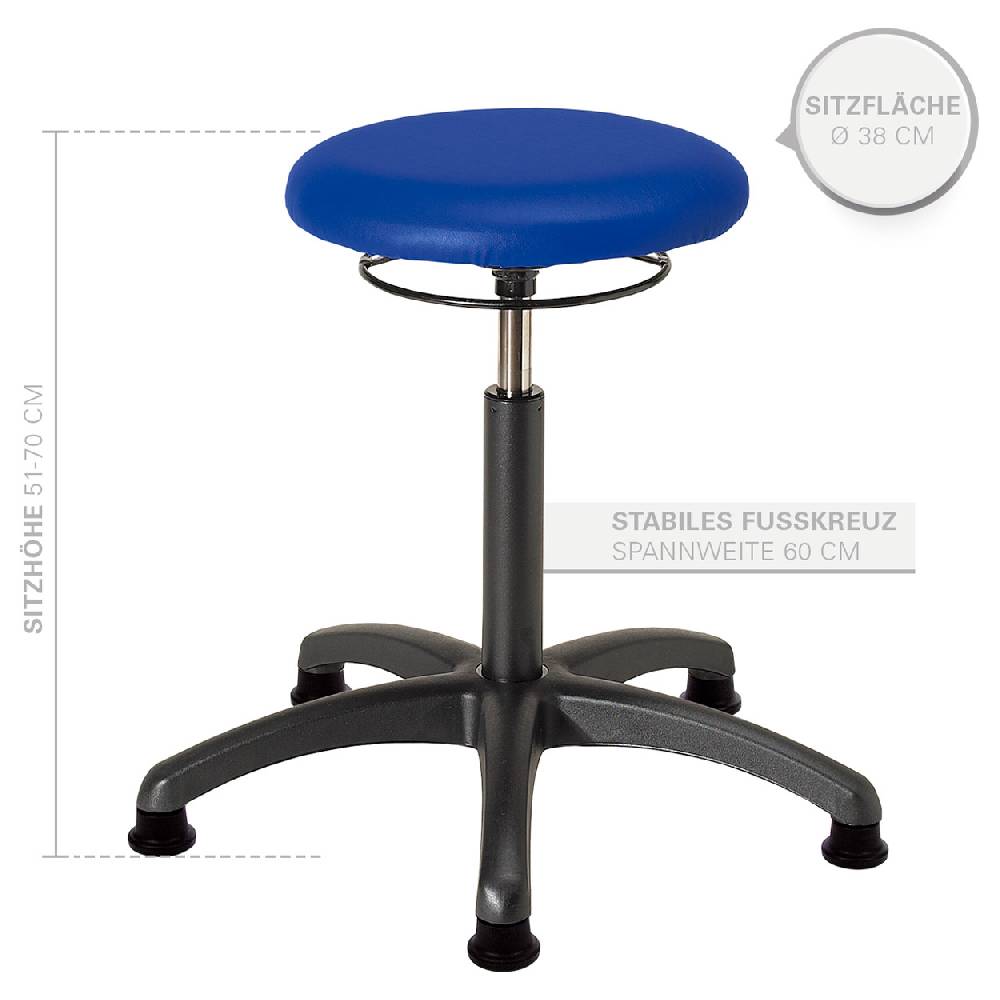 Sport Tec Drehhocker Standard mit Polster und Gleitern Jubiläumsangebot