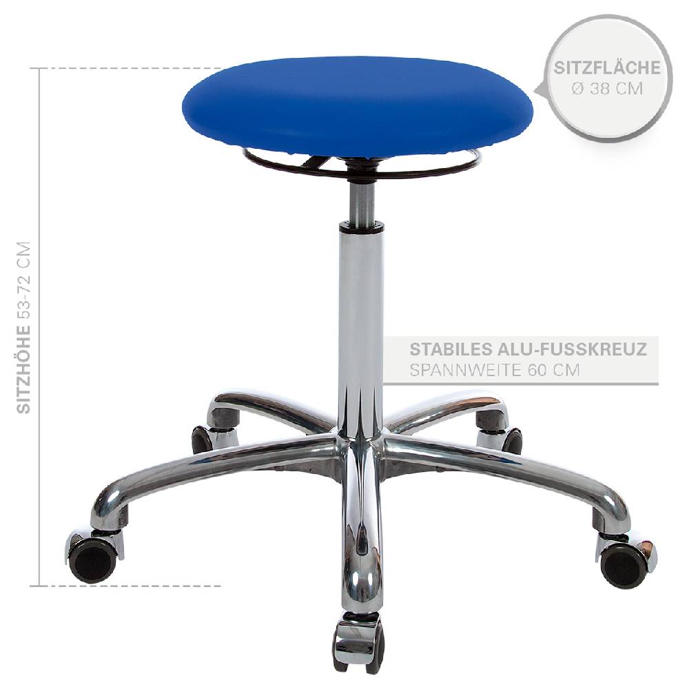 Sport Tec Drehhocker Exklusiv mit Polster und Rollen Top Angebot