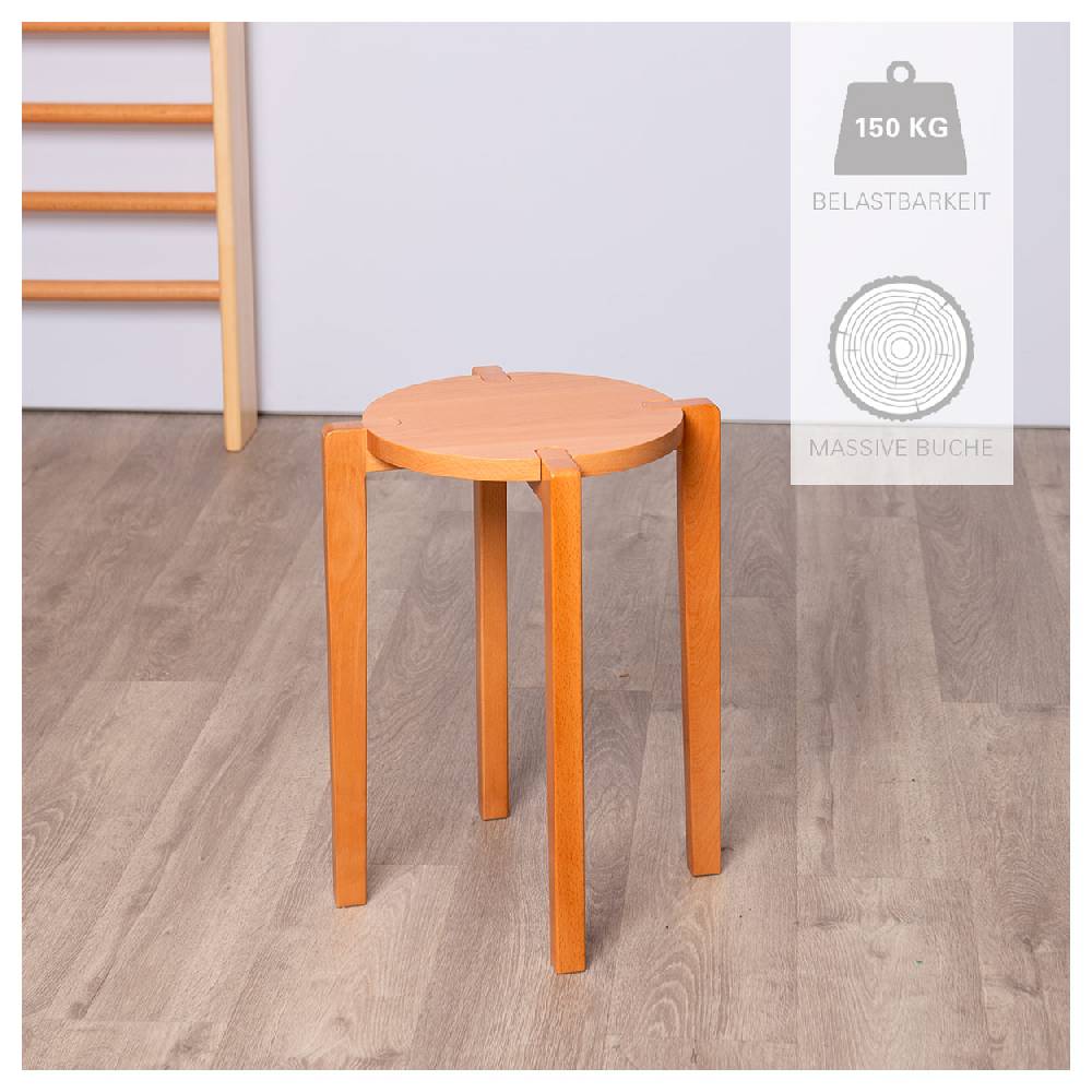 Sport Tec Gymnastikhocker aus Holz, Ø 32 cm, Sitzhöhe 45 cm Saisonale Angebote