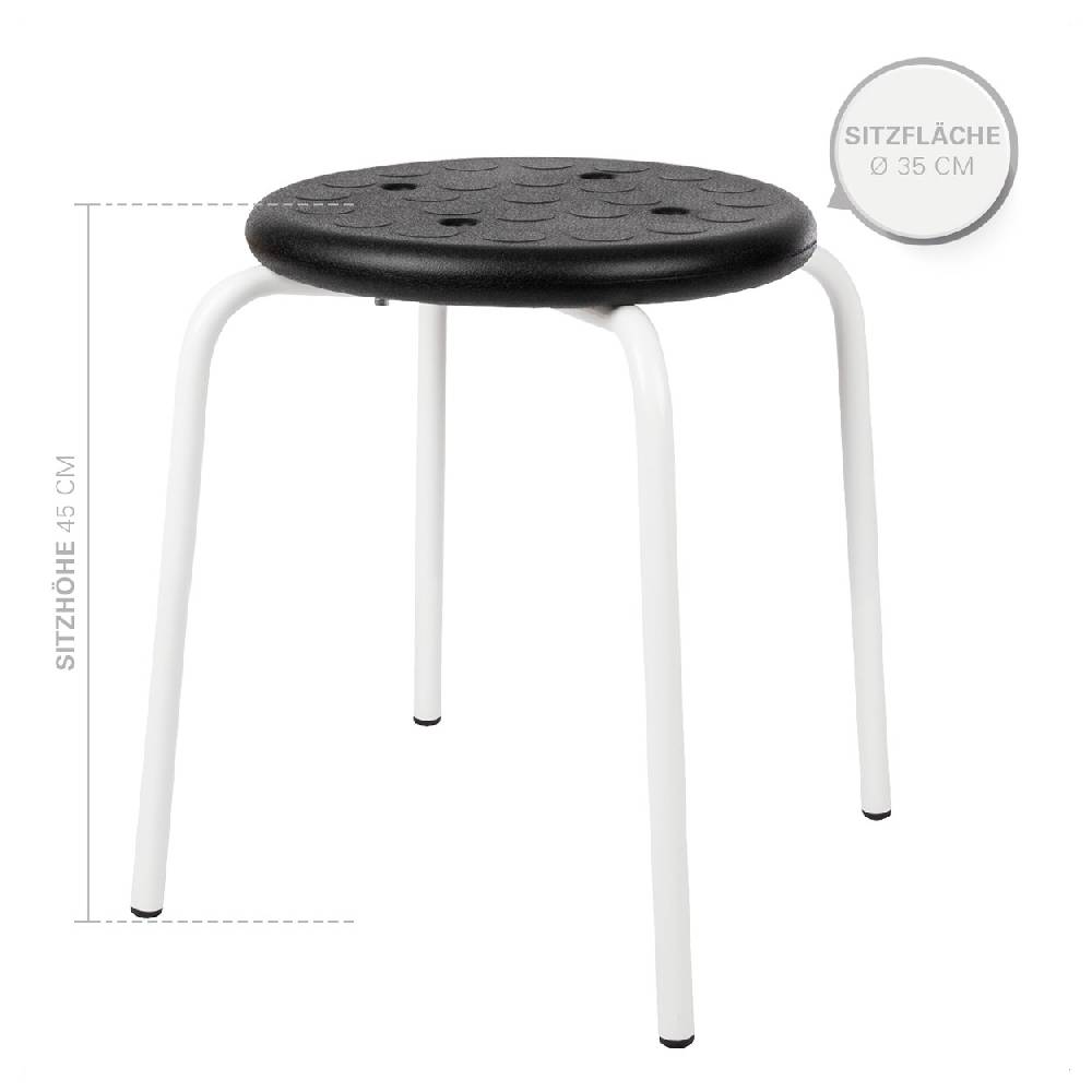 Sport Tec Mehrzweckhocker Standard mit PU-Sitzfläche, ø 35 cm, Sitzhöhe 45 cm Räumungsverkauf