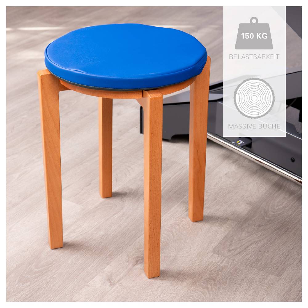 Sport Tec Gymnastikhocker-Set aus Holz inkl. Sitzkissen aus Kunstleder, Set 2-tlg., Sitzhöhe 45 cm Letzte 3 Tage