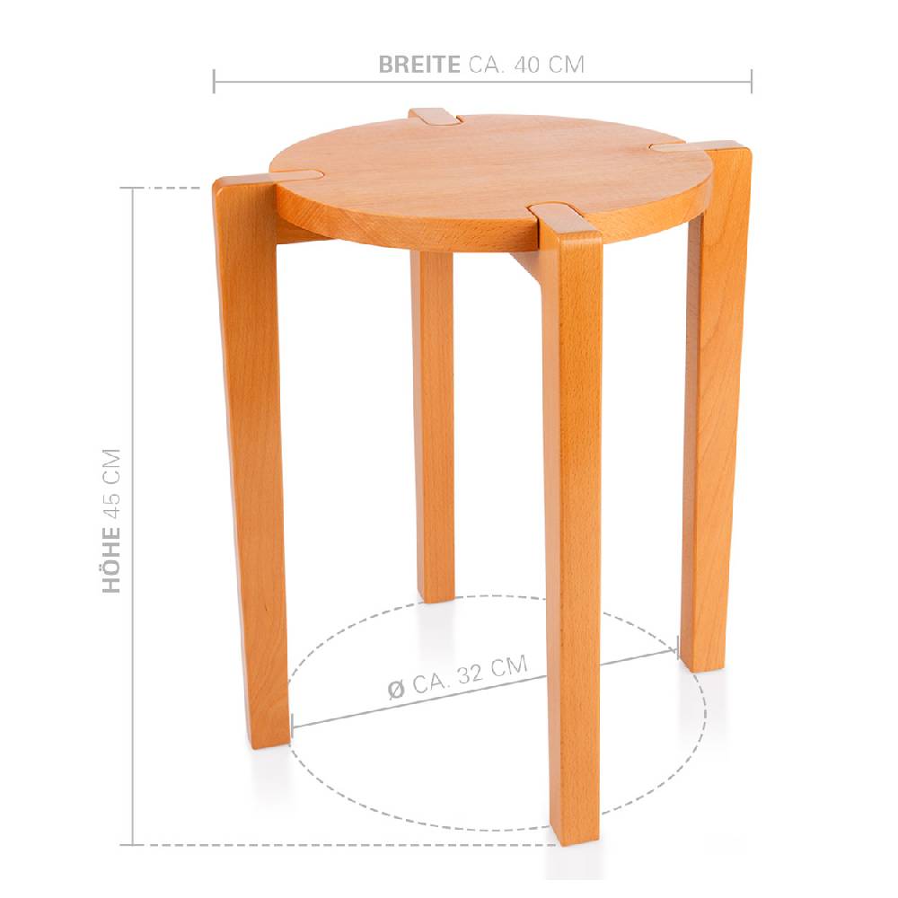 Sport Tec Gymnastikhocker-Set aus Holz inkl. Sitzkissen aus Kunstleder, Set 2-tlg., Sitzhöhe 45 cm Letzte 3 Tage