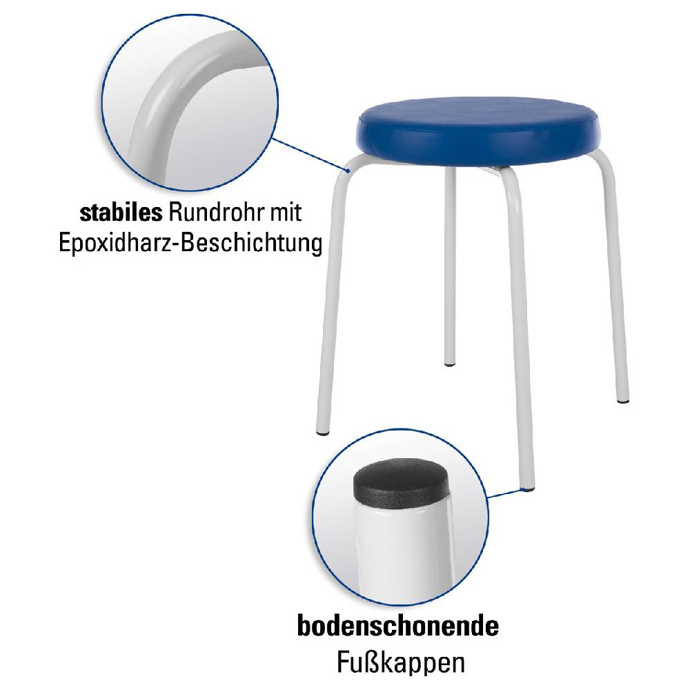 Sport Tec Gymnastikhocker Standard mit Komfort-Polster, ø 38 cm, Sitzhöhe 45 cm Letzte 2 Tage