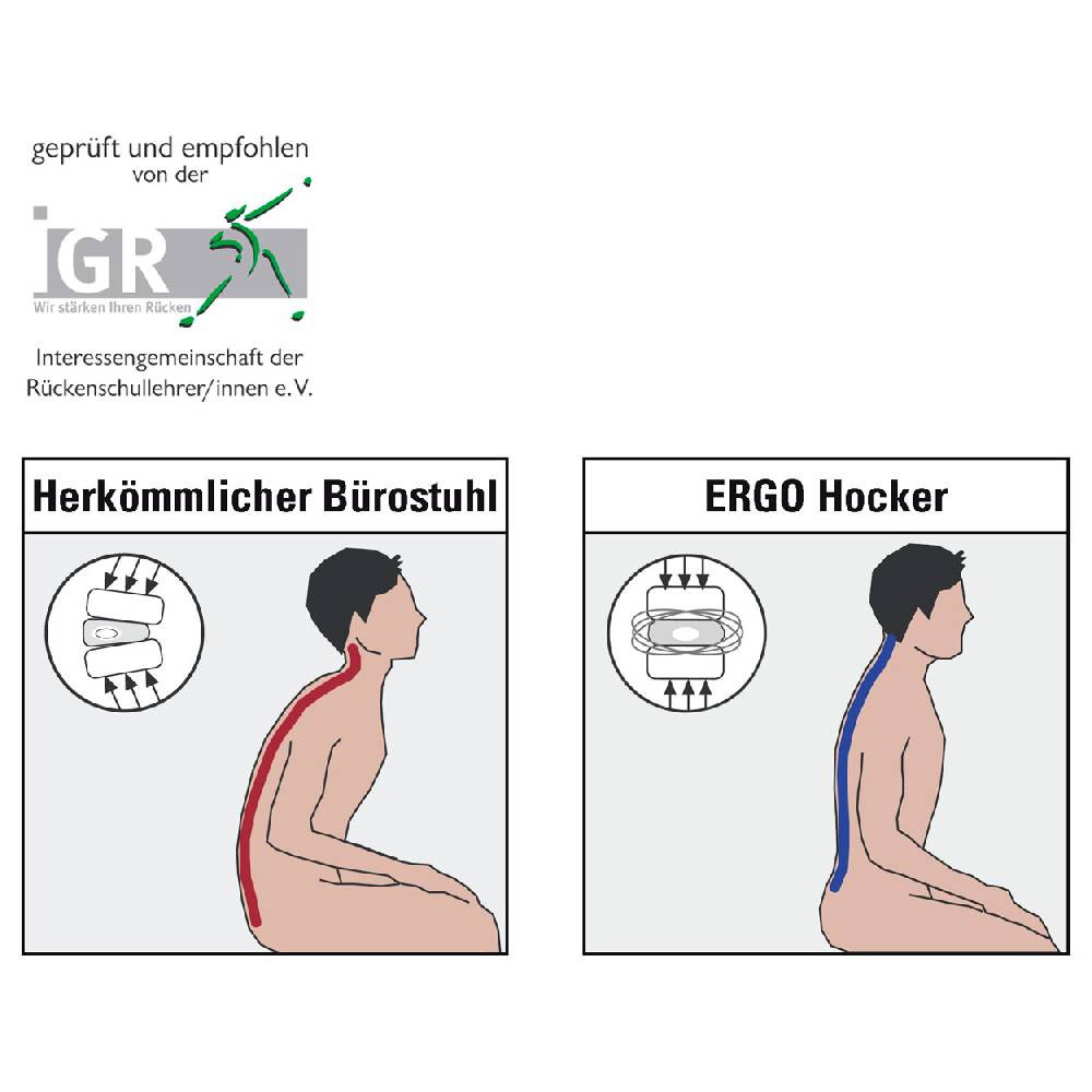 Sport Tec Ergo Pendelhocker Standard, Ø 30 cm, schwarz Nur noch ein Tag übrig