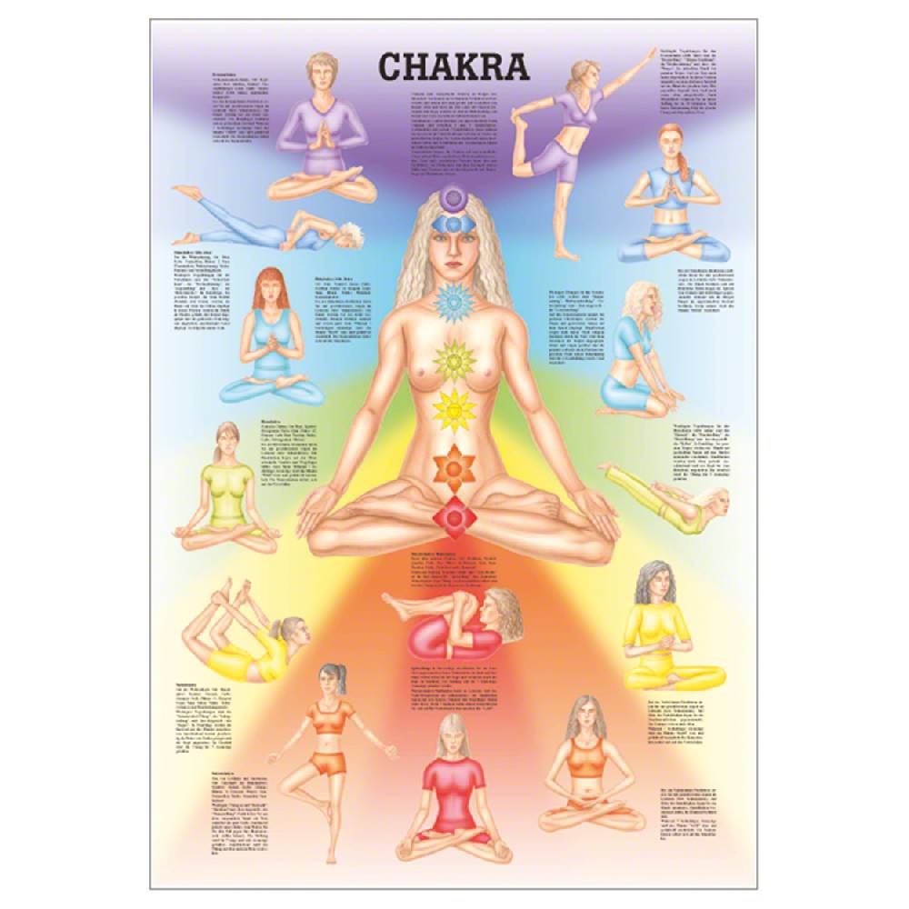 Sport Tec Lehrtafel "Chakra", LxB 100x70 cm Sonderangebot