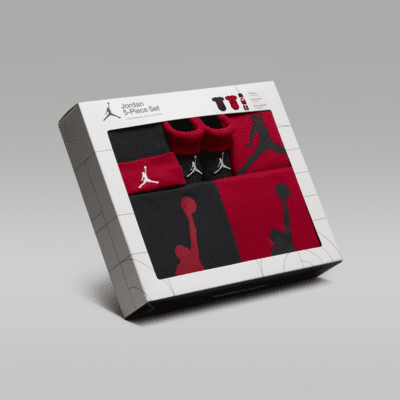 Jordan 5-Piece Core Gift SetFünfteiliges Bodysuit-Set für Babys Limitierter Zeitrabatt