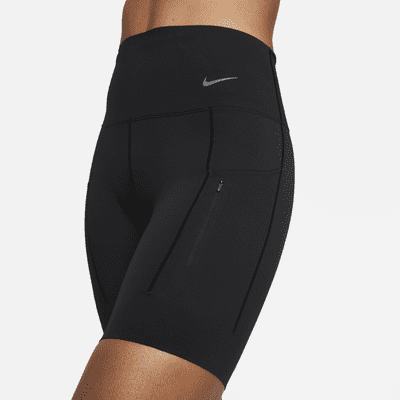 Nike GoBiker-Shorts (ca. 20 cm) mit starkem Halt hohem Bund und Taschen für Damen Neueste Mode