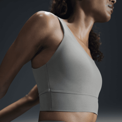 Nike ZenvyGepolsterter Longline-Sport-BH mit mittlerem Halt Rabatte dieses Monats