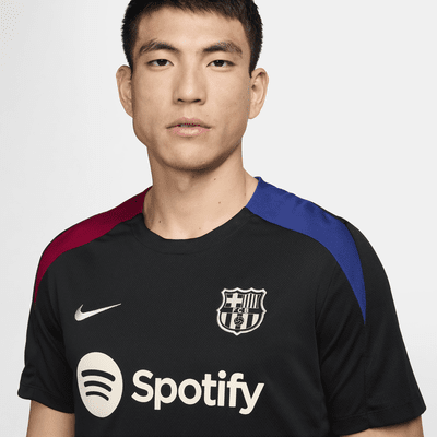 FC Barcelona StrikeNike Dri-FIT Kurzarm-Fußballoberteil aus Strickmaterial (Herren) Tägliche Deals