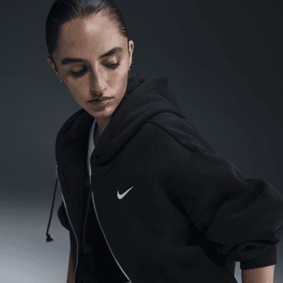 Nike Sportswear Phoenix Fleeceweite verkürzte Kapuzenjacke (Damen) 2025