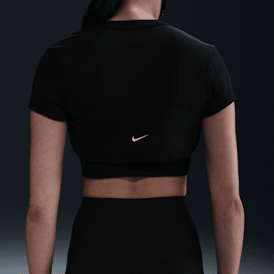 Nike Sportswear Chill KnitEnges kurz geschnittenes Mini-Rib 2-in-1-Oberteil (Damen) Hotsell