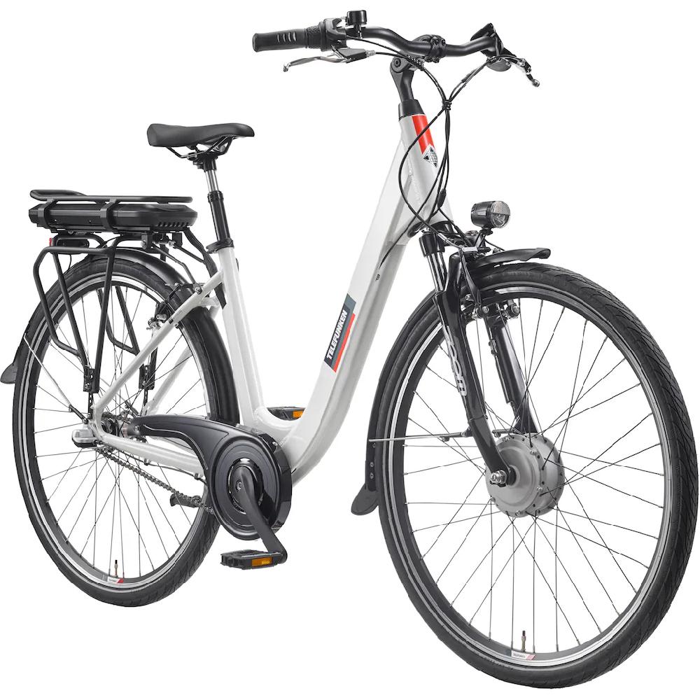 Telefunken E-Bike »Multitalent RC835« 3 Gang Shimano Frontmotor 250 W (28 Zoll Straßenzulassung ca. 100 km Reichweite) Pedelec Elektrofahrrad für Herren u. Damen tiefer Einstieg Cityrad auf Rechnung kaufen Neueste Mode