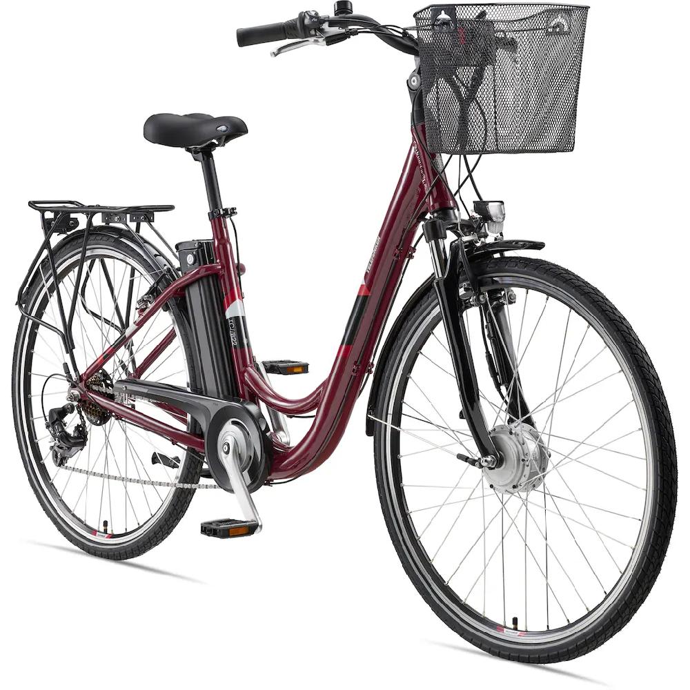 Telefunken E-Bike »Multitalent RC822« 7 Gang Shimano Tourney Frontmotor 250 W (ca. 100 km Reichweite-2 V-Bremsen-Beleuchtung-Straßenzulassung) City Elektrofahrrad Damen Herren 28 Zoll 36 V 374 Wh Akku Pedelec auf Rechnung Zeitlich begrenztes Angebot