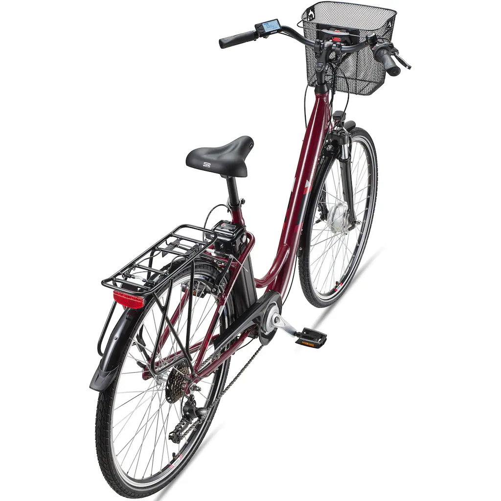 Telefunken E-Bike »Multitalent RC822« 7 Gang Shimano Tourney Frontmotor 250 W (ca. 100 km Reichweite-2 V-Bremsen-Beleuchtung-Straßenzulassung) City Elektrofahrrad Damen Herren 28 Zoll 36 V 374 Wh Akku Pedelec auf Rechnung Zeitlich begrenztes Angebot
