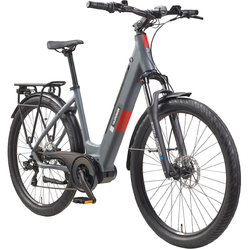 Telefunken E-Bike »SUV500« 7 Gang Shimano Mittelmotor 250 W (27 5 Zoll Straßenzulassung Scheibenbremsen) Pedelec Elektrofahrrad für Damen u. Herren Cityrad auf Rechnung Saisonale Angebote