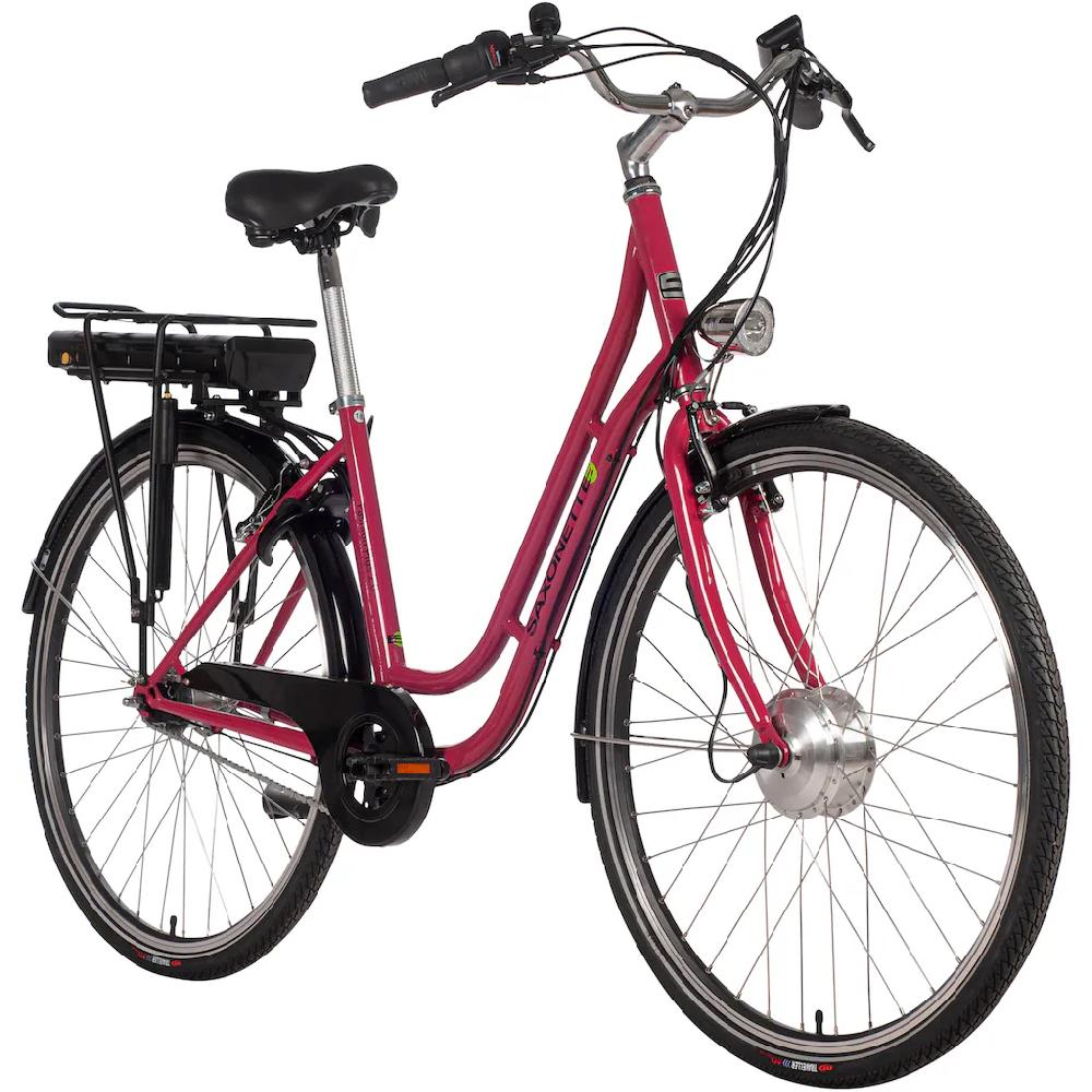 SAXONETTE E-Bike »Fashion Plus 2.0« 7 Gang Shimano Frontmotor 250 W Pedelec Elektrofahrrad für Damen u. Herren Cityrad Letzte 2 Tage