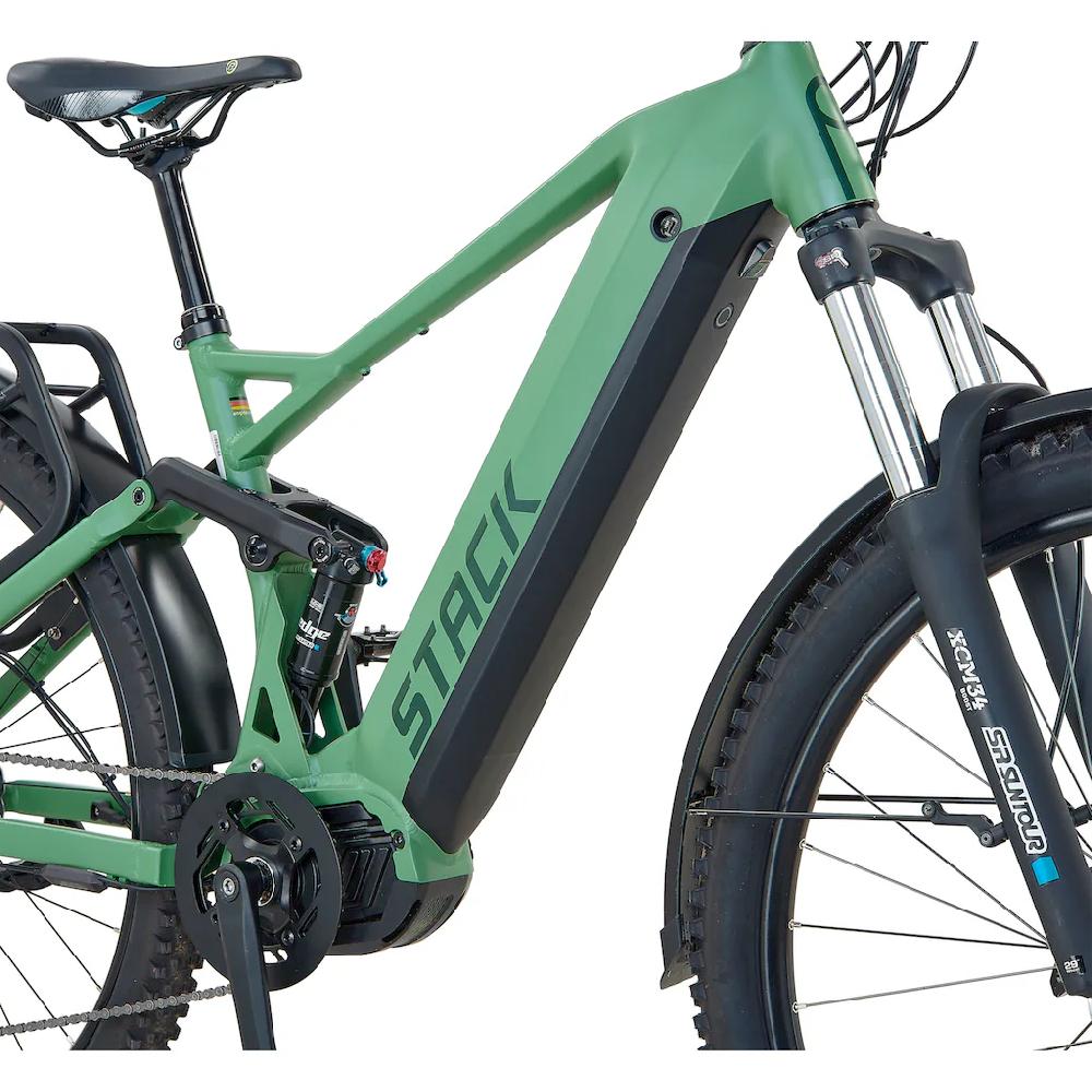 Prophete E-Bike »Stack 5.0« 10 Gang Shimano Mittelmotor 250 W (Akku-Ladegerät) Pedelec Elektrofahrrad für Damen u. Herren MTB Mountainbike Nur noch ein Tag übrig