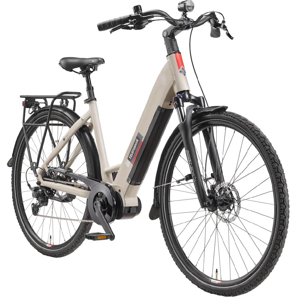 Telefunken E-Bike »Multitalent RC680« 10 Gang Shimano Mittelmotor 250 W (28 Zoll Straßenzulassung Scheibenbremsen) Pedelec Elektrofahrrad für Damen u. Herren Cityrad zollfrei