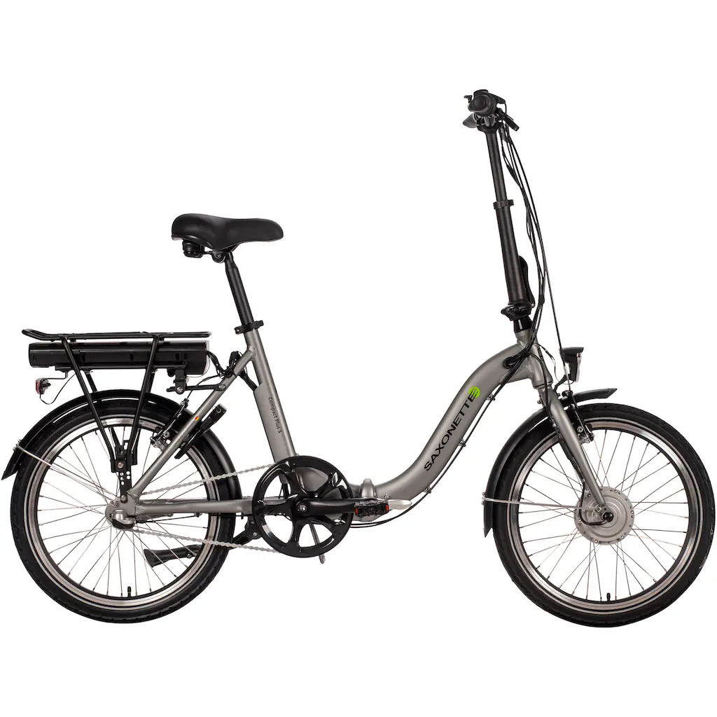 SAXONETTE E-Bike »Compact Plus S« 3 Gang Frontmotor 250 W (mit Akku-Ladegerät) Pedelec Elektrofahrrad für Damen u. Herren Faltrad auf Raten 50% Rabatt für begrenzte Zeit