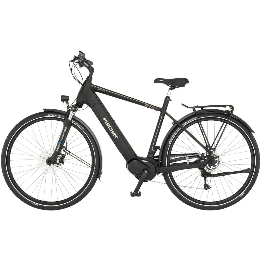 FISCHER Fahrrad E-Bike »VIATOR 4.2i« 9 Gang Shimano Acera Mittelmotor 250 W (mit Faltschloss) Pedelec Elektrofahrrad für Damen u. Herren Trekkingrad auf Rechnung kaufen im Angebot