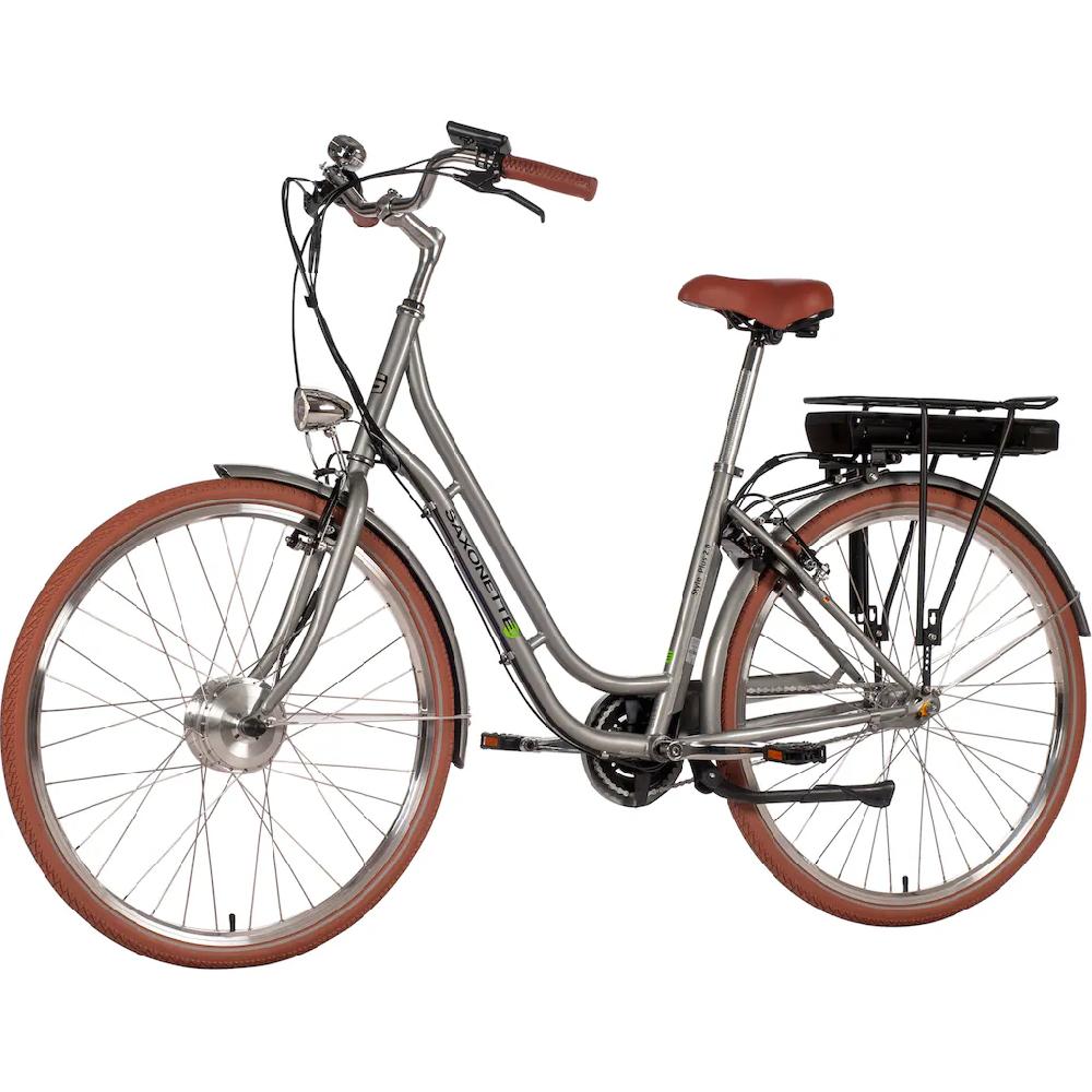 SAXONETTE E-Bike »Style Plus 2.0« 3 Gang Frontmotor 250 W (mit Akku-Ladegerät) Pedelec Elektrofahrrad für Damen u. Herren Cityrad auf Raten Günstiger Verkauf