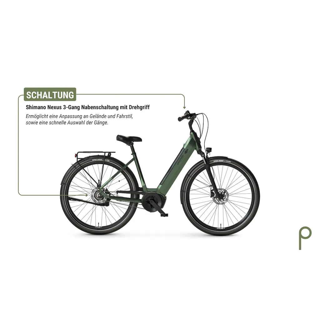 Prophete E-Bike »Geniesser 3.4« 3 Gang Shimano Mittelmotor 250 W Pedelec Elektrofahrrad für Damen u. Herren Cityrad auf Rechnung Fabrikverkauf