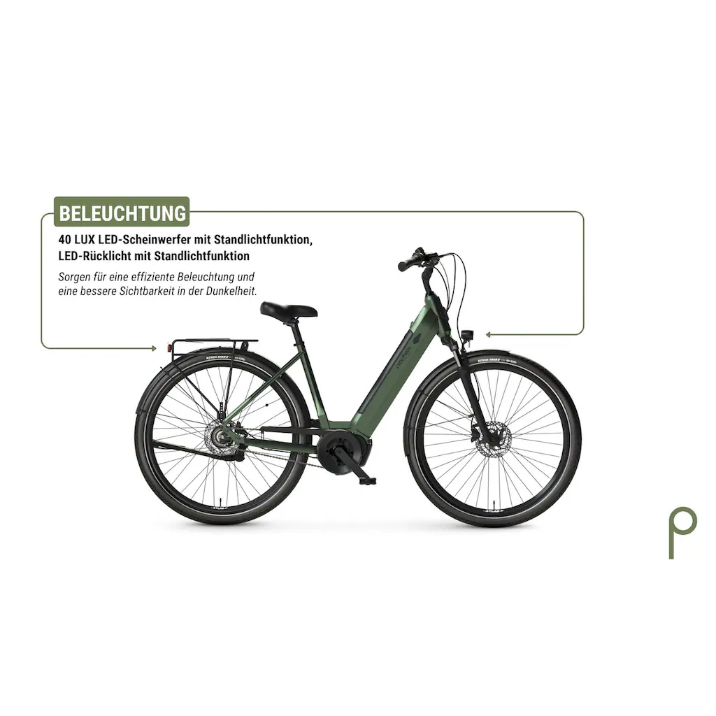 Prophete E-Bike »Geniesser 3.4« 3 Gang Shimano Mittelmotor 250 W Pedelec Elektrofahrrad für Damen u. Herren Cityrad auf Rechnung Fabrikverkauf