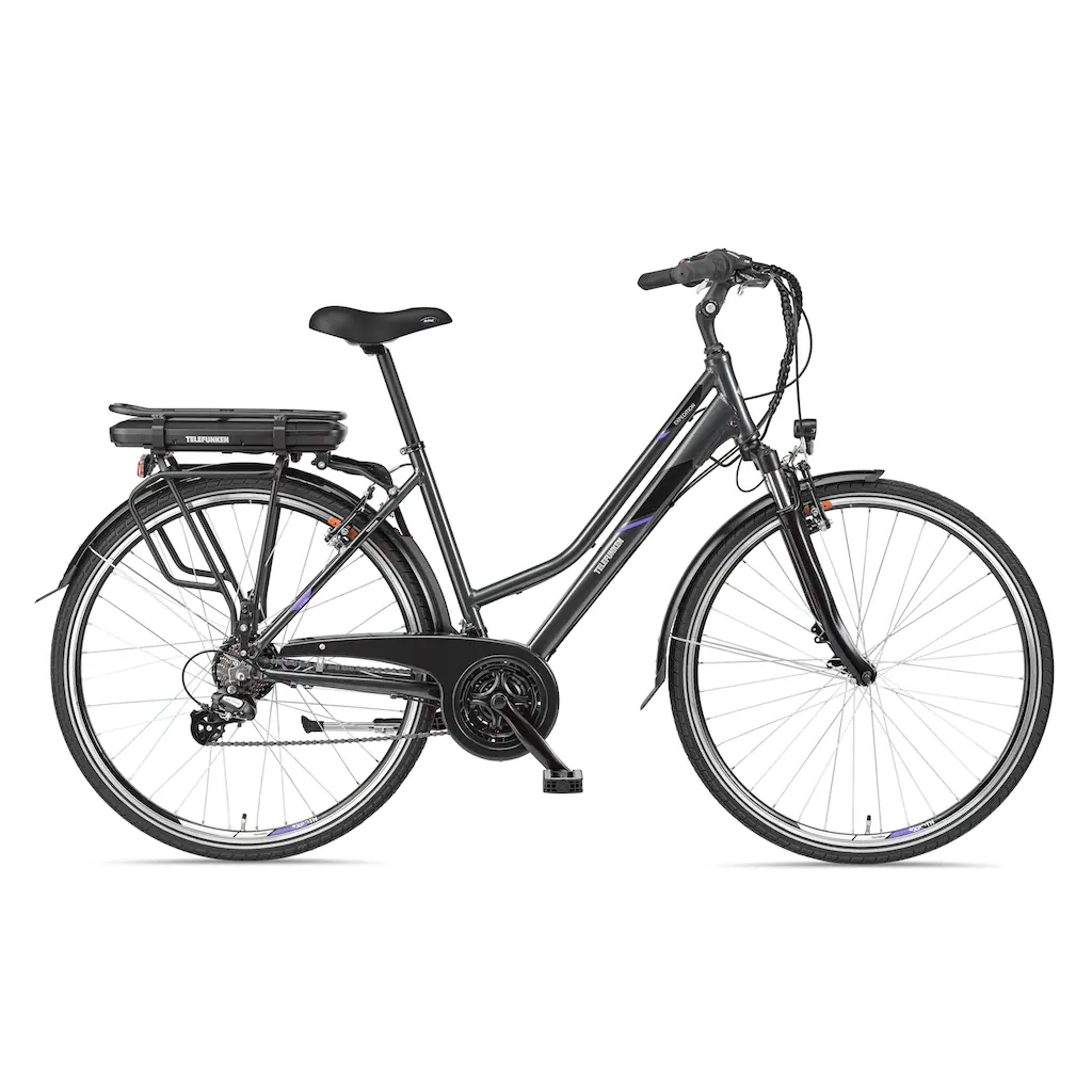 Telefunken E-Bike »Expedition XT480« 21 Gang Shimano Heckmotor 250 W (mit Fahrradtasche) Pedelec Elektrofahrrad für Damen Trekkingrad auf Rechnung Blitzverkäufe