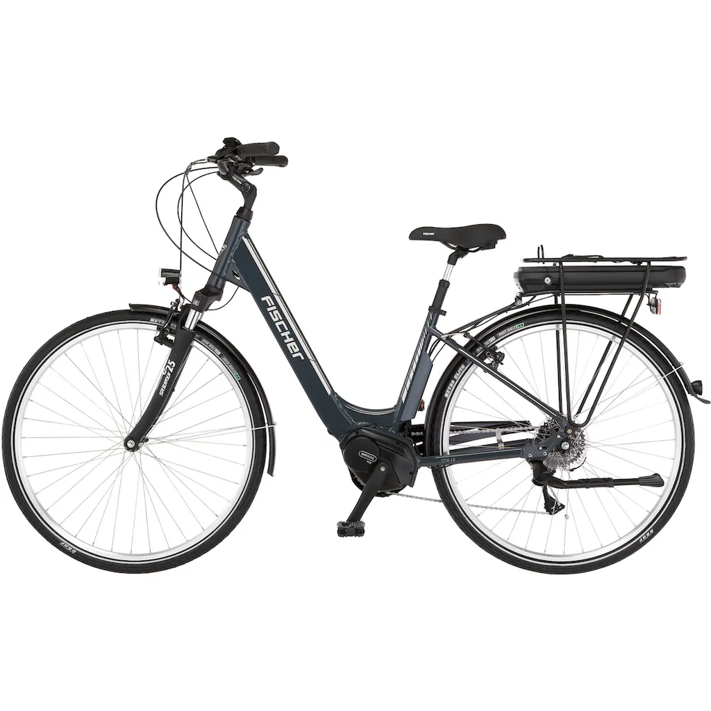 FISCHER Fahrrad E-Bike »CITA 1.5 522 44« 8 Gang Shimano Acera Mittelmotor 250 W (Schloss) Pedelec Elektrofahrrad für Damen u. Herren Cityrad auf Rechnung bestellen Flash Sale