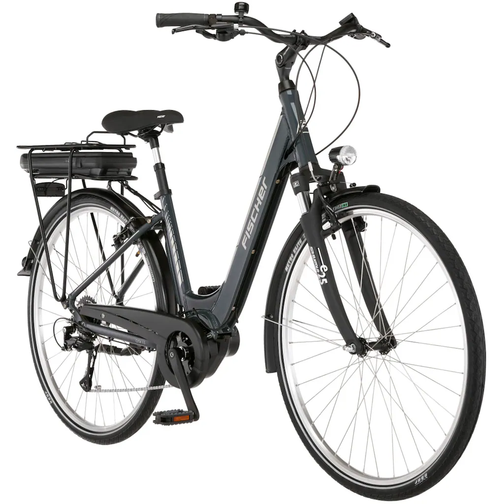 FISCHER Fahrrad E-Bike »CITA 1.5 522 44« 8 Gang Shimano Acera Mittelmotor 250 W (Schloss) Pedelec Elektrofahrrad für Damen u. Herren Cityrad auf Rechnung bestellen Flash Sale