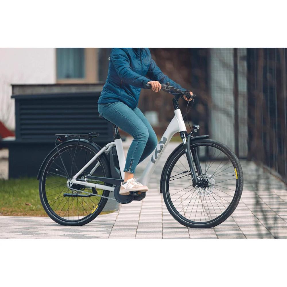Husqvarna E-BICYCLES E-Bike »E-Citybike Eco City 1« 8 Gang Shimano Nexus Mittelmotor 250 W (28 Zoll Shimano Motor Rücktritt Scheibenbremsen Straßenzulassung) Pedelec Elektrofahrrad für Herren u. Damen Cityrad tiefer Einstie Begrenztes Angebot