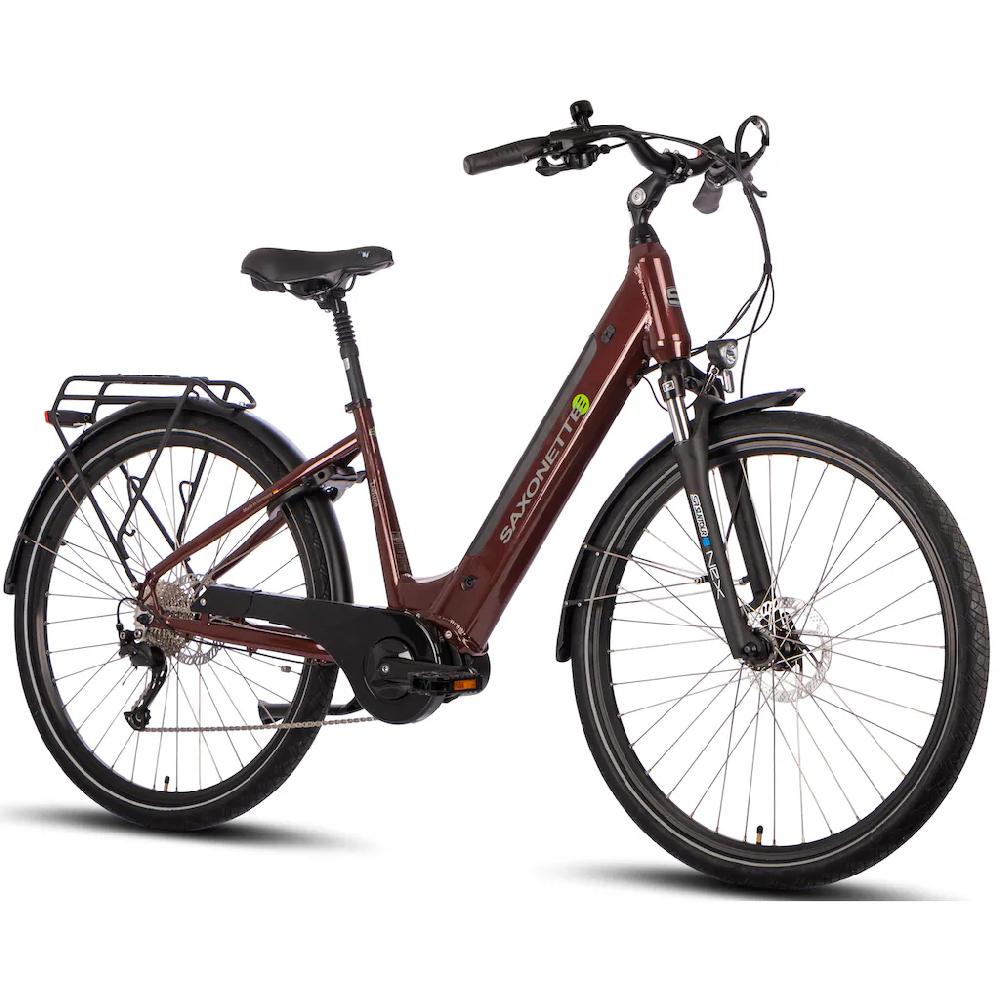 SAXONETTE E-Bike »Deluxe Sport (Wave)« 9 Gang Shimano Alivio Mittelmotor 250 W Pedelec Elektrofahrrad für Damen u. Herren Cityrad Saisonschlussverkauf