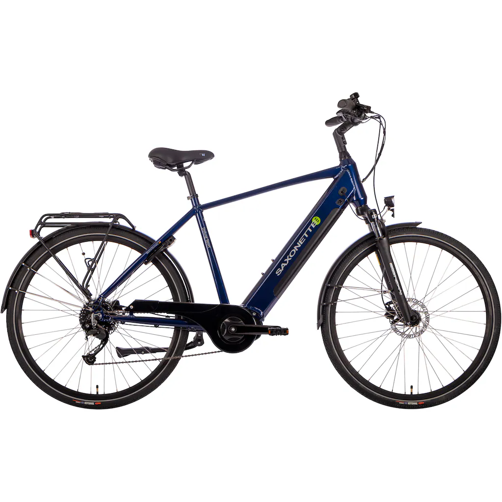 SAXONETTE E-Bike »Deluxe Sport Man« 9 Gang Shimano Alivio Mittelmotor 250 W Pedelec Elektrofahrrad für Damen u. Herren Cityrad auf Rechnung