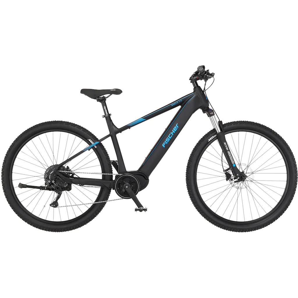 FISCHER Fahrrad E-Bike »MONTIS 4.5i 522« 10 Gang Shimano Deore Mittelmotor 250 W (mit Fahrradschloss) Pedelec Elektrofahrrad für Damen u. Herren MTB Mountainbike