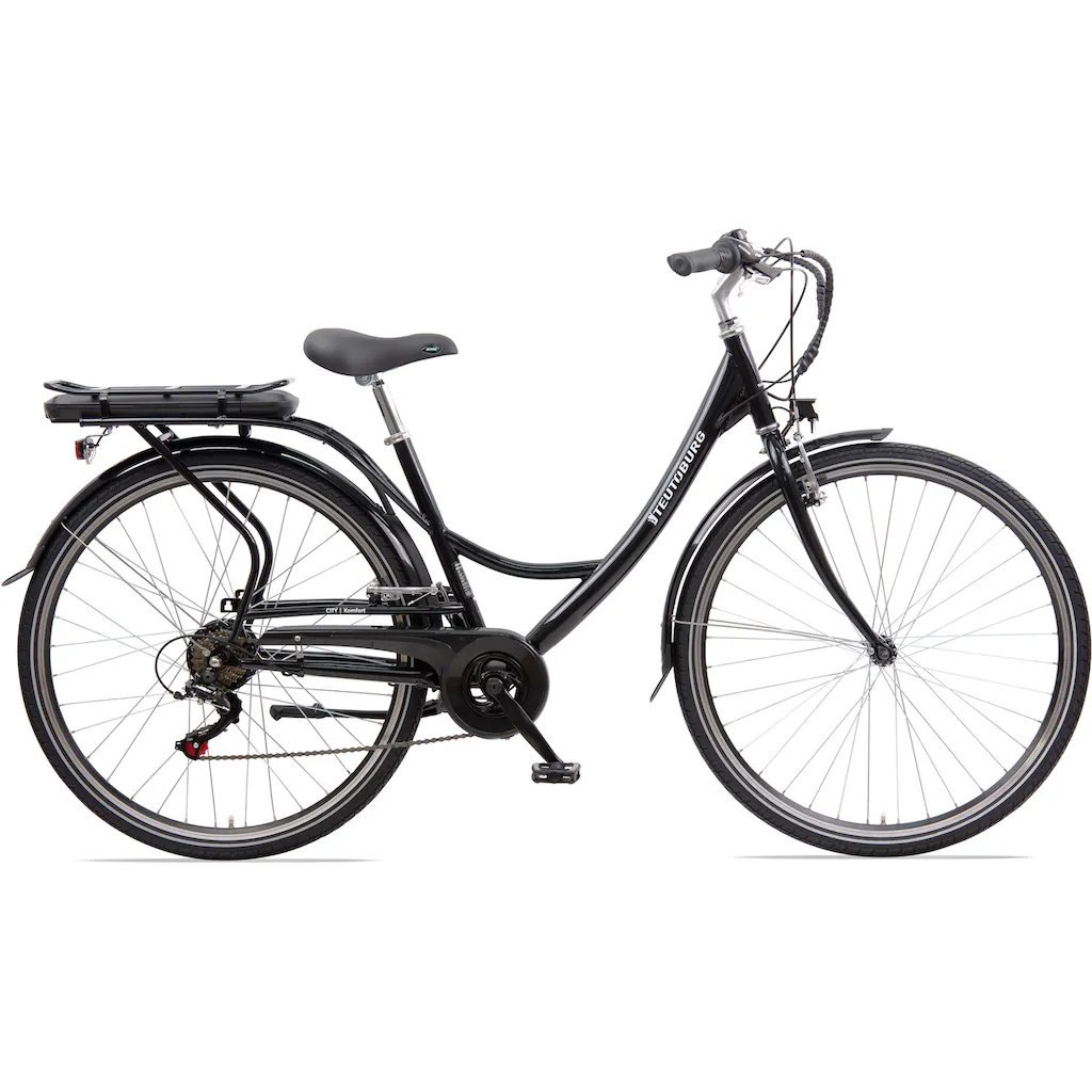Teutoburg E-Bike »Senne« 7 Gang Shimano Heckmotor 250 W Pedelec Elektrofahrrad für Damen u. Herren Cityrad auf Raten