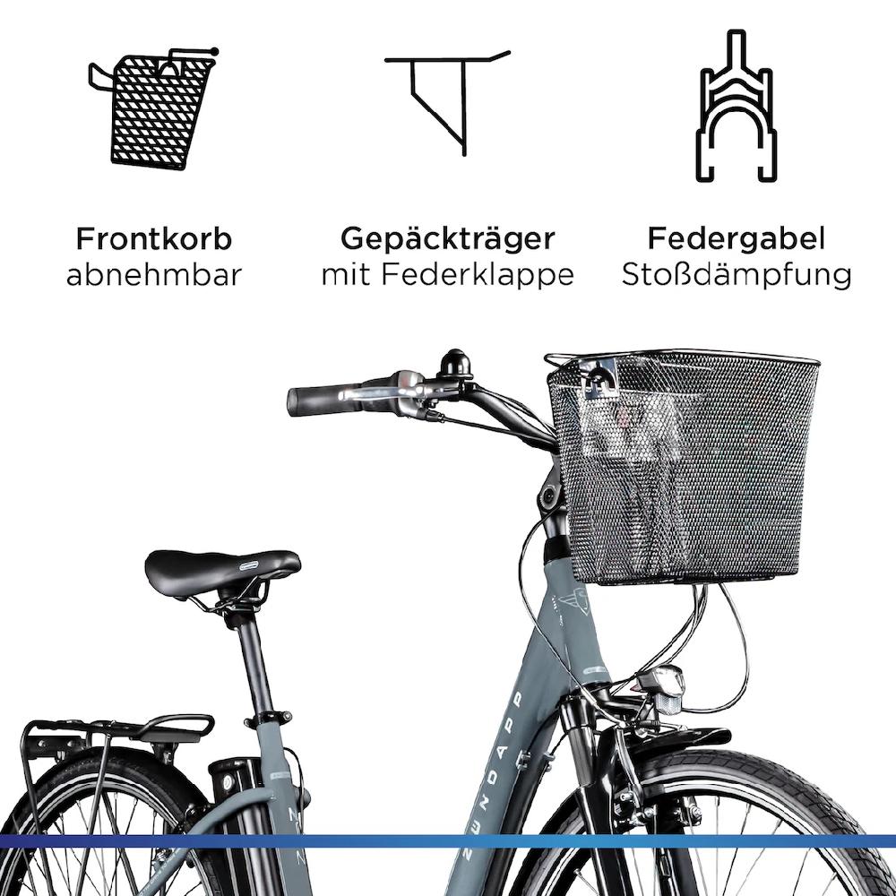 Zündapp E-Bike »Z517« 7 Gang Frontmotor 250 W E Bike Damenfahrrad 28 Zoll 155 - 190 cm mit 7 Gang Nabenschaltung auf Rechnung online kaufen Große Rabatte